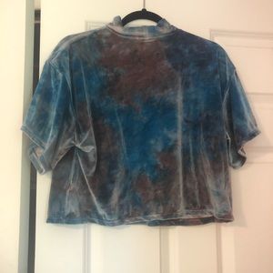 Metallic soft high neck crop top from Urban